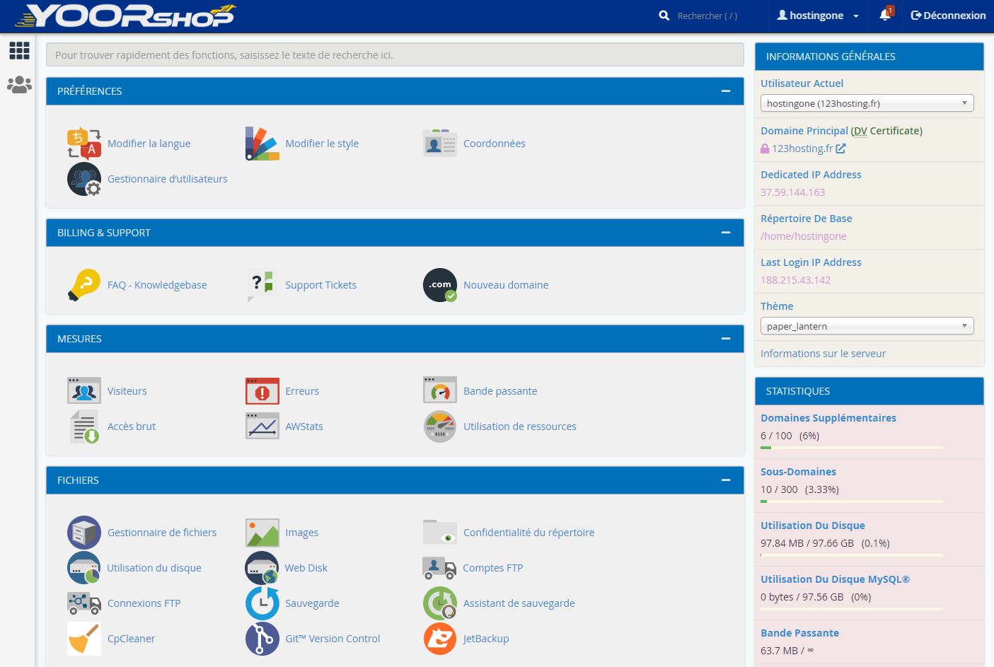 Demo cpanel